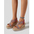 ieftine Sandale cu platformă tip pană-Sandale tip espadrilă cu platformă pentru femei, stil boho, cu mărgele - pantofi de plajă de vară cu platformă și strasuri brodate violet, pentru vacanță tropicală &amp;croazieră
