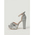 cheap 1970s Disco &amp; Hippie-Women's Sexy Silver Metallic Strappy Dress Shoes - Chic Open Toe Ankle Strap Heels for Cruise Gala Dinner &amp; Clubbing