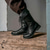 preiswerte Schuhe-Mittelalterlich Renaissance Schuhe Kniehohe Stiefel Flache Jazzstiefel Kostüm Herren Keltisch Seeräuber Halloween Maskerade Leistung LARP Renaissance-Messe Erwachsene Schuhe