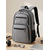 baratos Mochilas de Faculdade-Mochila escolar masculina para laptop de 15,6 polegadas, preta/cinza, em poliéster impermeável, com amplo espaço interno e vários compartimentos, além de alça para bagagem, ideal para ensino médio,