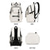 cheap Kids &amp; Teen Backpacks-Student Backpack, Black White Blue Large Capacity Multi-Compartment Waterproof Polyester School Bag with Luggage Strap for College, High School, Travel, Campus