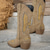 abordables Chaussures-Western Années 1970 Far West Bottes Hippie Broderie Déguisement Homme Halloween Carnaval Festival de Musique Soirée Décontracté Quotidien Adulte Chaussures