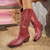 abordables Chaussures-Western Années 1970 Far West Bottes Hippie Broderie Déguisement Femmes Halloween Carnaval Festival de Musique Décontracté Quotidien Adulte Chaussures