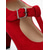 cheap 1950s Retro-Women's Red Suede Mary Jane Shoes - Retro 1950s T-Strap Block Heels for Evening Cocktail Party, Vintage Prom Dress Pumps