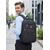 baratos Mochilas de Faculdade-Mochila escolar masculina para laptop de 15,6 polegadas, preta/cinza, em poliéster impermeável, com amplo espaço interno e vários compartimentos, além de alça para bagagem, ideal para ensino médio,