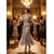 voordelige Jaren 1920 &amp; Gatsby-tijdperk-Damesschoenen in Gatsby-stijl uit de jaren 1920 - metallic zilveren glitter Mary Jane mid-hakken voor een flapper-themafeest of jazzdansgala.
