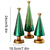 cheap Decorative Lights-Tabletop Christmas Trees with Timer, Glass Christmas Trees That Light Up, Set of 3 Table Top Christmas Tree Decorations for Home Party Festival
