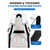 cheap Kids &amp; Teen Backpacks-Student Backpack, Black White Blue Large Capacity Multi-Compartment Waterproof Polyester School Bag with Luggage Strap for College, High School, Travel, Campus