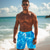 billiga Ocean Print-Herr 3D Print Geometriska mönster Vågiga Boardshorts Badshorts Shorts Medium Midja Mode Streetwear Designer Ledigt Dagligen Helgdag Snörning Ficka Elastisk midja Designer Kläder