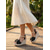 abordables Sandales compensées-Sandales vintage pour femme - espadrilles compensées à pois avec nœud papillon, idéales pour les vacances d'été et les croisières.