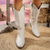 abordables Chaussures-Western Années 1970 Far West Bottes Hippie Broderie Déguisement Femmes Halloween Carnaval Festival de Musique Décontracté Quotidien Adulte Chaussures
