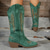 abordables Chaussures-Western Années 1970 Far West Bottes Hippie Broderie Déguisement Homme Halloween Carnaval Festival de Musique Soirée Décontracté Quotidien Adulte Chaussures