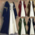 cheap Dresses-Retro Vintage Medieval Renaissance Ankle Length Dress Irish Viking Outlander Plus Size Elven Fancy Dress Women's Carnival Costume Celtic Halloween Carnival LARP Ren Faire Festival Adults' Dress