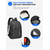 economico Zaini per Università-Zaino scolastico capiente per ragazzi, borsa multistrato con scomparto per laptop, zaino da viaggio in poliestere impermeabile, design ergonomico e confortevole, blu/nero/grigio
