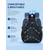 abordables Mochilas para Niños y Adolescentes-Mochila escolar infantil de explorador espacial para niños, mochila de poliéster impermeable con múltiples compartimentos y gran capacidad, tiras reflectantes de seguridad, panel trasero transpirable,