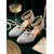 abordables Années 1920 &amp; Ère Gatsby-Escarpins Gatsby années 1920 pour femme - chaussures de danse Charleston à brides croisées argentées et paillettes, idéales pour une soirée à thème vintage ou un cocktail.