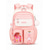 preiswerte Kinder- und Teenager-Rucksäcke-Mädchen-Schulrucksack-Set, pinkfarbener, wasserdichter Polyester-Rucksack mit Federmäppchen, geräumiger Rucksack mit vielen Fächern, ergonomischer Form, ideal für Reisen &amp;täglicher Gebrauch, Klassen