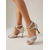 abordables Años 1920 &amp; Era Gatsby-Zapatos de tacón estilo años 20 con pedrería, inspirados en El gran Gatsby, sandalias Mary Jane brillantes con cordones y cristales, perfectas para fiestas estilo flapper o cruceros. &amp; boda