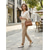 voordelige Platte damesschoenen-Off-white kanten ballerina's voor dames - spitse, vierkante neus, mesh Mary Janes met elastische bandjes voor casual dagelijks gebruik. &amp;zomervakantie
