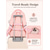 preiswerte Kinder- und Teenager-Rucksäcke-Mädchen-Schulrucksack-Set, pinkfarbener, wasserdichter Polyester-Rucksack mit Federmäppchen, geräumiger Rucksack mit vielen Fächern, ergonomischer Form, ideal für Reisen &amp;täglicher Gebrauch, Klassen