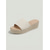 abordables Sandales espadrilles-Femmes Plage Vacances Compensé Bout Rond Bohème Vacances Lin Mocassin Beige