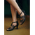 halpa 1920-luku &amp; Gatsby-aikakausi-naisten 1920-luvun gatsby-tanssikengät, mustat strassikiviset peep-toe-korkokengät flapper-asuihin, tanssiaisiin, swing-tanssiin &amp;suuret Gatsby-juhlat