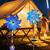preiswerte Bodenlichter-1 Stück Solar-Windspielleuchte für Garten und Hof, Windskulptur mit 4-stufigen kinetischen Flügeln und LED-Beleuchtung, 360° drehbare Außendekoration für Terrasse und Rasen