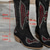 abordables Chaussures-Western Années 1970 Far West Bottes Hippie Broderie Déguisement Homme Halloween Carnaval Festival de Musique Soirée Décontracté Quotidien Adulte Chaussures