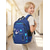 abordables Mochilas para Niños y Adolescentes-Mochila escolar infantil de explorador espacial para niños, mochila de poliéster impermeable con múltiples compartimentos y gran capacidad, tiras reflectantes de seguridad, panel trasero transpirable,