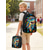 economico Zaini per Bambini e Adolescenti-Set di zaino per bambini con motivo squalo graffiti, composto da 3 pezzi in poliestere e astuccio. &amp;Borsa termica per il pranzo, grande capacità, multi-scomparto, per il ritorno a scuola, pranzo &amp;