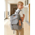 economico Zaini per Bambini e Adolescenti-Zaino unisex per studenti con laptop, nero &amp;Zaino scolastico grigio in poliestere resistente all'acqua, grande capacità, design multi-scomparto, tracolla per trolley, ideale per il ritorno a scuola,