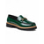 billige Slip-ons og loafers til kvinner-mørkegrønne dameloafers i lakk i kunstskinn – elegante horsebit slip-on-sko med sleesåle for daglig kontorpendling og profesjonelt arbeidstøy