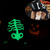 olcso Halloween kisállat jelmez-kutya csontváz jelmez sötétben világító halloweeni overál 4 lábú body kis kutyáknak
