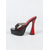 abordables Zapatos de salón de plataforma-Mules de plataforma de PVC transparente rojo para mujer: tacones altos acampanados con tiras transparentes y sexys para fiestas en discotecas, cenas nocturnas y vacaciones en resorts de lujo.