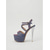 abordables Zapatos de salón de plataforma-Sandalias de tacón de aguja con plataforma y brillo para mujer: tacones altos con tiras y punta abierta, ideales para fiestas en discotecas, cenas de noche y eventos en resorts de lujo.