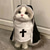 baratos Vestuário &amp; Acessórios-Fantasia fofa e engraçada de freira para cães e gatos, ideal para cosplay e fotos.