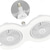 abordables Ampoules LED type maïs-Ventilateur de plafond à douille E27 avec éclairage LED double rangée, intensité variable, télécommande, 3 vitesses de ventilation, angle réglable, orientable, idéal pour les petites chambres et les