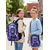abordables Mochilas para Niños y Adolescentes-Conjunto de mochila infantil con estampado de gato galáctico, mochila escolar ligera de poliéster con bolsa para el almuerzo. &amp;Estuche para lápices, juego de 5 piezas con múltiples bolsillos y gran