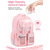 abordables Mochilas para Niños y Adolescentes-Mochila infantil rosa y morada a cuadros, mochila escolar de poliéster resistente al agua con múltiples compartimentos y gran capacidad, disponible en 2 tamaños, ideal para la vuelta al cole y para