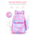 preiswerte Kinder- und Teenager-Rucksäcke-3-teiliges Rucksackset für Mädchen mit Sternenmuster, wasserabweisendes Polyester, großer Stauraum, mehrere Fächer, inklusive Lunchtasche und Federmäppchen &amp;Gepolsterte Tragegurte für Schule,
