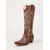 baratos Cowboy &amp; Western Boots-Mulheres Botas Botas Cowboy botas de vaqueira Ao ar livre Diário Cor Sólida Botas da panturrilha Bordado Salto Robusto Dedo Apontado Elegante Vintage Luxuoso Pele PU Sem Atacadores Preto Marron Bege