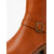 baratos Botas da moda-botas de montaria femininas marrons até o joelho com detalhe de fivela e fecho de zíper - botas elegantes de couro sintético para uso casual e ao ar livre