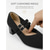 abordables Zapatos Mary Jane-Zapatos de tacón Mary Jane de punto negro para mujer: cómodos zapatos con punta cuadrada, tacón de bloque y doble hebilla, ideales para ir a la oficina a diario o para usarlos todo el día.