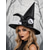 abordables Accessoires d'Halloween-Chapeau de sorcière pour femme en polyester imprimé tête de mort, idéal pour Halloween, les fêtes, le cosplay, les maisons hantées, les déguisements de sorcière, le carnaval, les spectacles et les