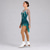 cheap Figure Skating Dresses-Green Ombre Long Sleeve Floral Open Back Figure Skating Dress for Women and Girls, Rhinestone Ice Skating Competition Dress