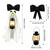 abordables Vêtements &amp; Accessoires-Kit de déguisement d'oie fantôme pour Halloween, comprenant un nœud décoratif en tissu et une mini-lanterne, une tenue festive pour figurine de jardin, idéale pour décorer l'entrée ou pour une fête en