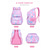 preiswerte Kinder- und Teenager-Rucksäcke-3-teiliges Rucksackset für Mädchen mit Sternenmuster, wasserabweisendes Polyester, großer Stauraum, mehrere Fächer, inklusive Lunchtasche und Federmäppchen &amp;Gepolsterte Tragegurte für Schule,
