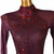 economico Abiti da Pattinaggio Artistico-Abito da pattinaggio artistico bordeaux con strass per donna e ragazza: costume da gara di pattinaggio su ghiaccio con collo alto, maniche lunghe, schiena scoperta e orlo asimmetrico.