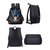abordables Mochilas para Niños y Adolescentes-Mochila infantil Doodle Rocket de 3 piezas, ligera, de poliéster, con gran capacidad, múltiples compartimentos y bolsa térmica para el almuerzo. &amp;Estuche para lápices para la vuelta al cole, el