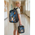 abordables Mochilas para Niños y Adolescentes-Mochila infantil Doodle Rocket de 3 piezas, ligera, de poliéster, con gran capacidad, múltiples compartimentos y bolsa térmica para el almuerzo. &amp;Estuche para lápices para la vuelta al cole, el